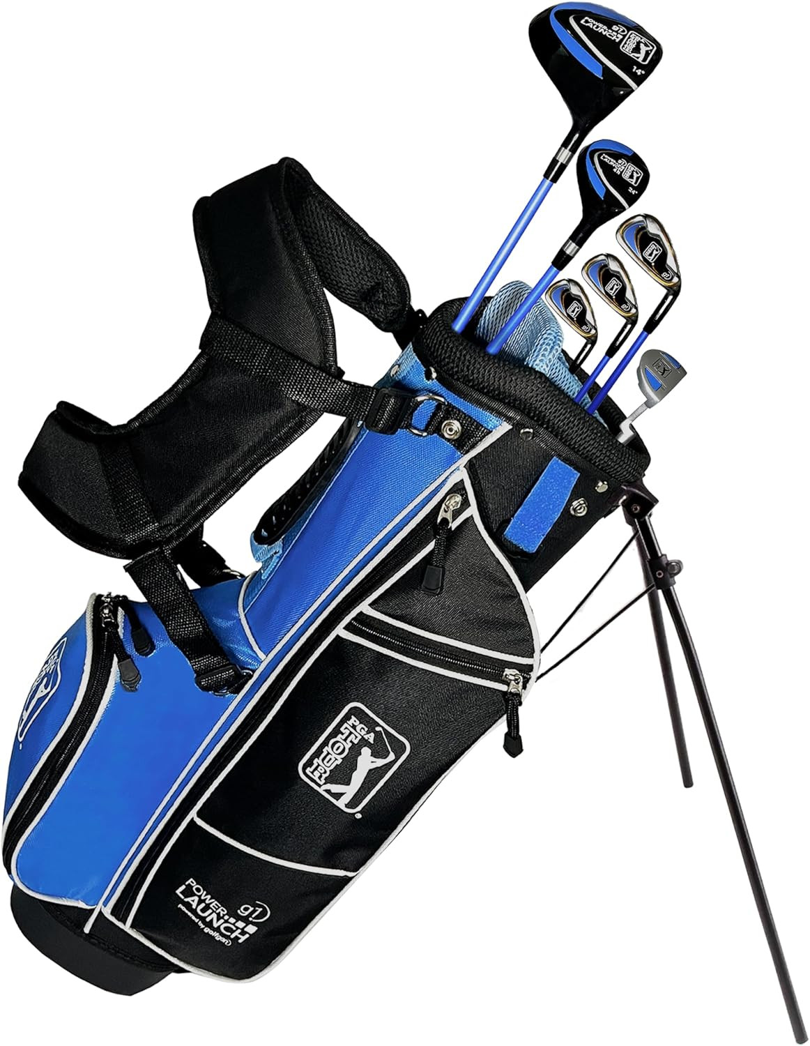 PGA Tour Youth Golf Club Set for Ages 8-12 & 12+ (4’8”–5’10”), Right and Left-Handed Kids Golf Sets – Beginner Junior Golf Clubs with Lightweight Stand Bag, Mallet Putter, Hybrid, Driver | Amazon (US)