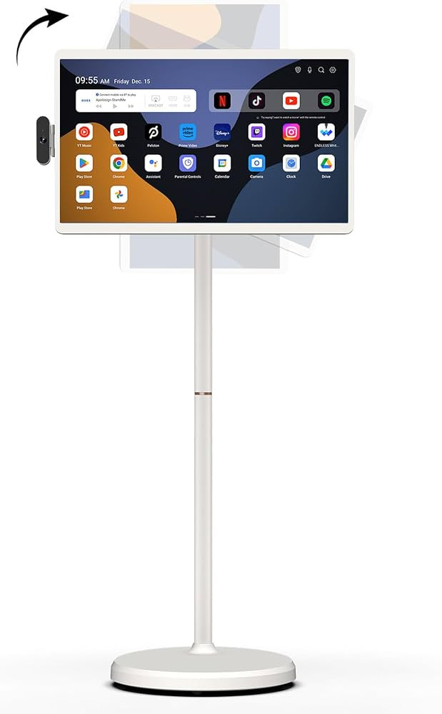 ApoloSign 24 Inch FHD Smart Portable TV on Wheels, Android 16 EDLA Certified, 128GB Storage, Buil... | Amazon (US)