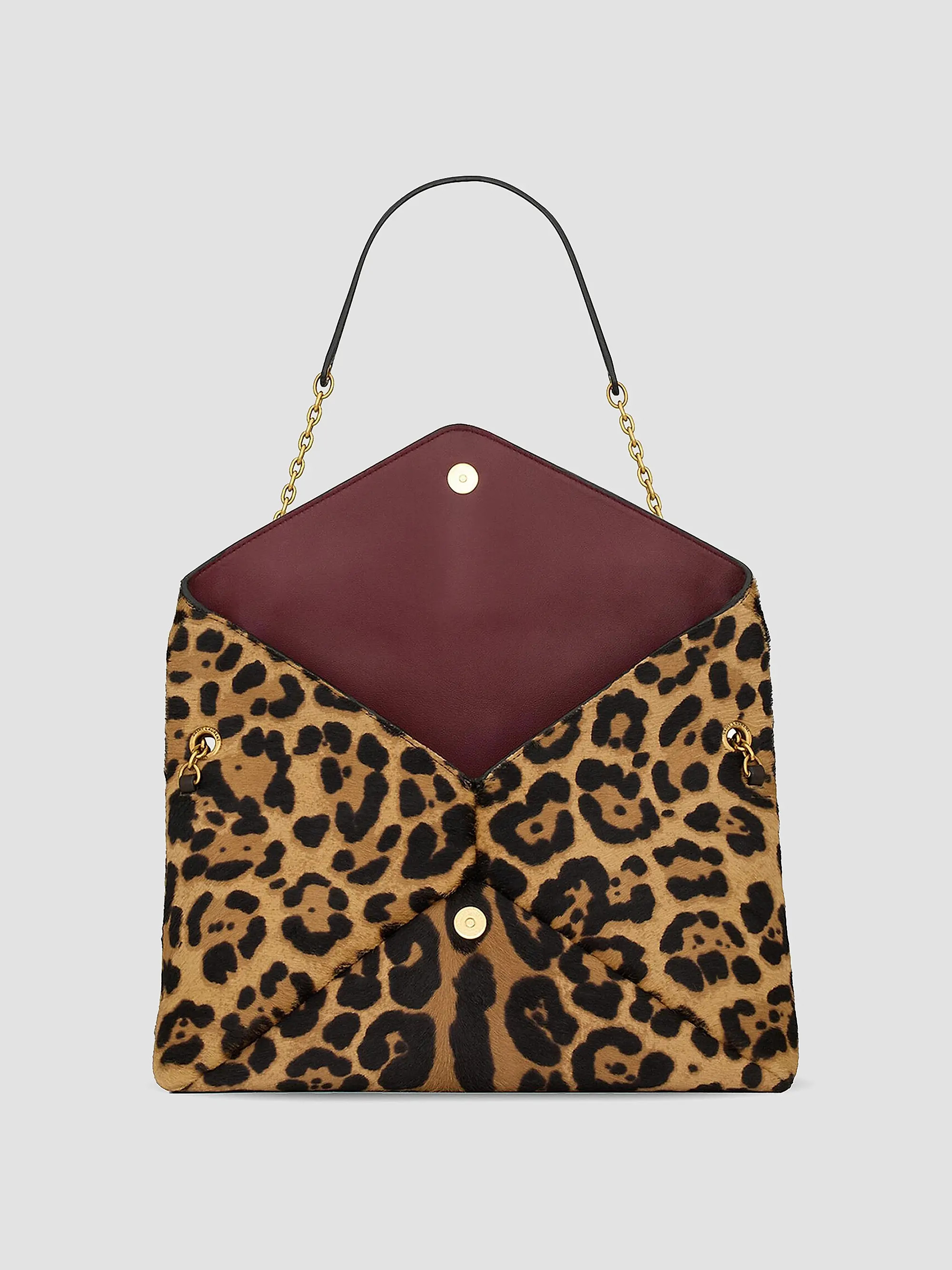 Cassandre Large Pouch on Chain in Pony Hair Leather | Saks Fifth Avenue