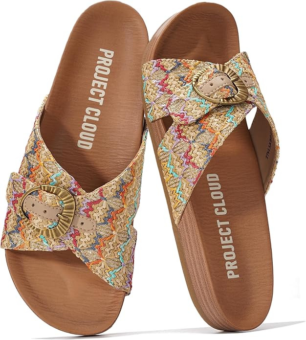 Project Cloud Womens Sandals - Adjustable Buckle Sandals for Women 2026 with Plush Insole - Light... | Amazon (US)