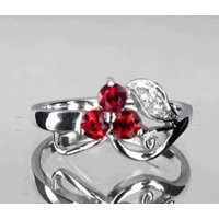 Natural Orange Red Sapphire Ring, 925 Sterling Silver, Rhodium Finish, Orange Gemstone Ring, Sapphire Jewelry, Natural Ring | Etsy (US)