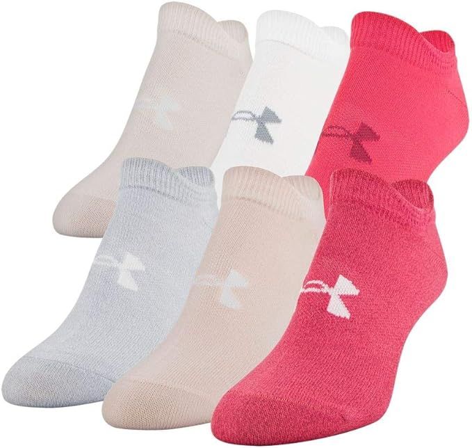 Under Armour Women's Essential 2.0 No Show Socks, 6-Pairs | Amazon (US)