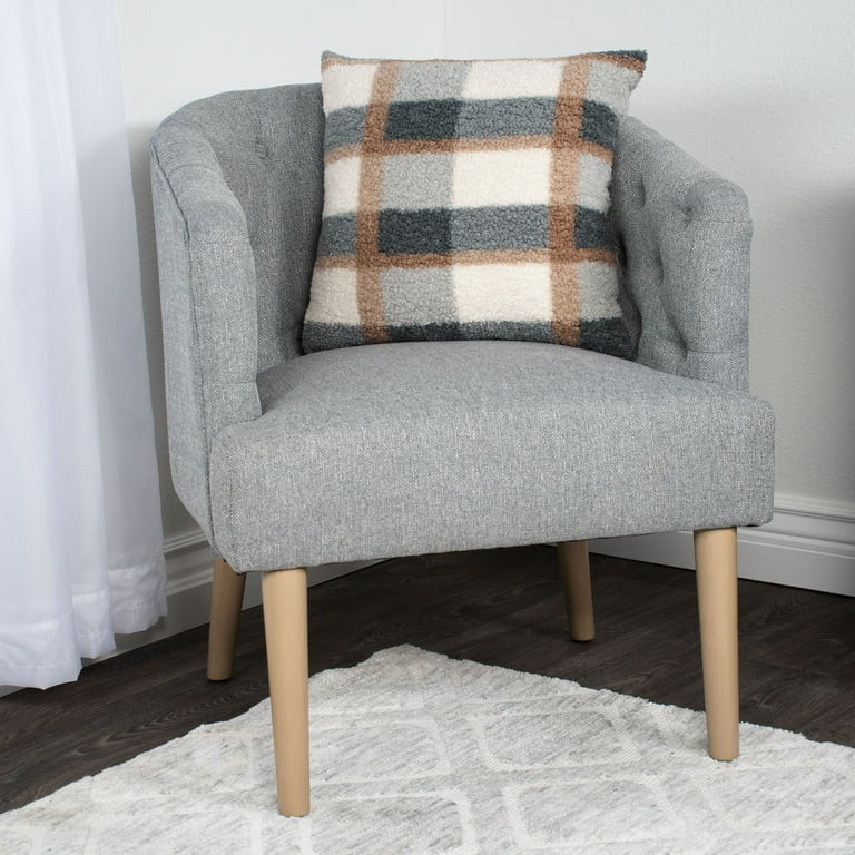 Mainstays Decorative Throw Pillow, Plaid, Multi, 18" Square, Single Pillow | Walmart (US)