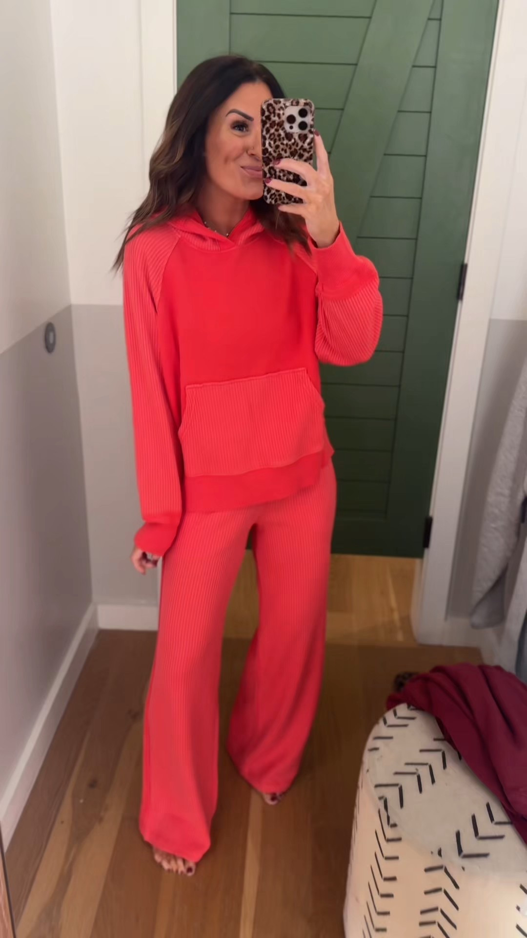 I’m 5”6 for reference, usually between an XS-S, 0-2, 32D, 135-140 lbs. 

Red Hoodie: XS
Red Pants:  XS
Burgundy Sweatshirt: Medium 
Burgundy Flare Leggings: Small 
Green Hoodie: Small 
Green Pants: Small 
Striped Sweater: Small (XS would have been better, runs big/long) 
Black Trousers: XS Long 
Black Top: XS
Green Sweater: Small 
Gray Hoodie: XS
Gray Pants: XS
Dog Sweater: XS
Pjs: XS in both 
Grey Sweatshirt: Small 

#LTKootd #LTKCyberWeek #LTKSeasonal