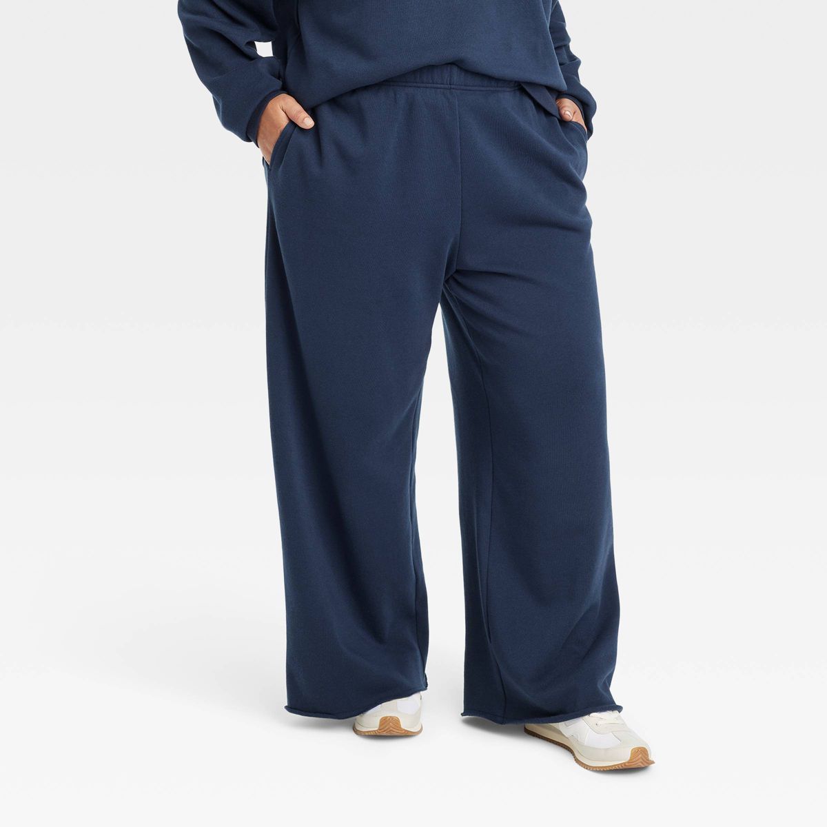 Women's Mom Wide Leg Graphic Pants - Blue | Target