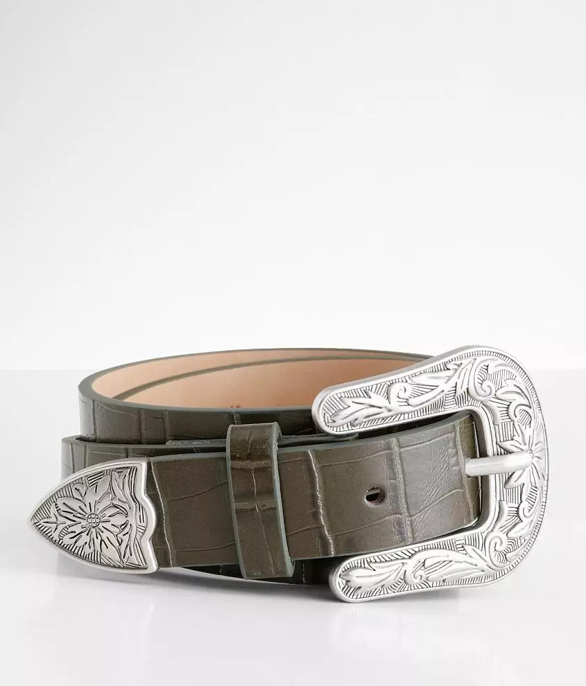 Crocodile Printed Belt | Buckle
