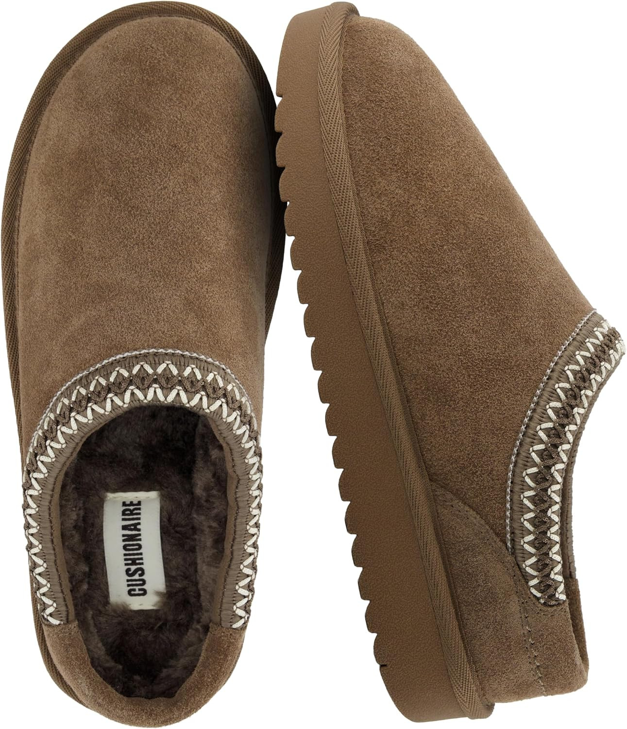CUSHIONAIRE Keto Womens Slippers Slip-On Suede Mule Slipper - Cozy & Stylish, Memory Foam & Faux Fur Lining, Wide Widths Available | Amazon (US)