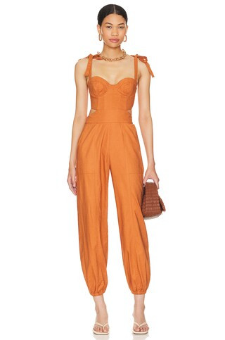 Tularosa Kylo Jumpsuit in Pecan Brown from Revolve.com | Revolve Clothing (Global)