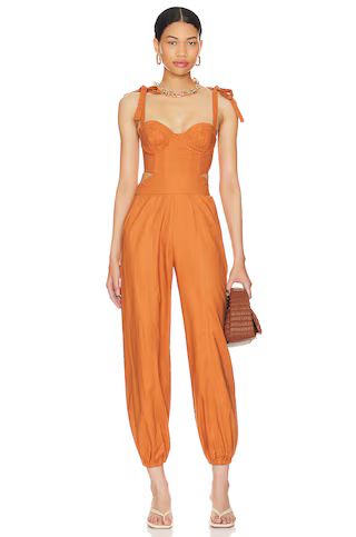 Tularosa Kylo Jumpsuit in Pecan Brown from Revolve.com | Revolve Clothing (Global)