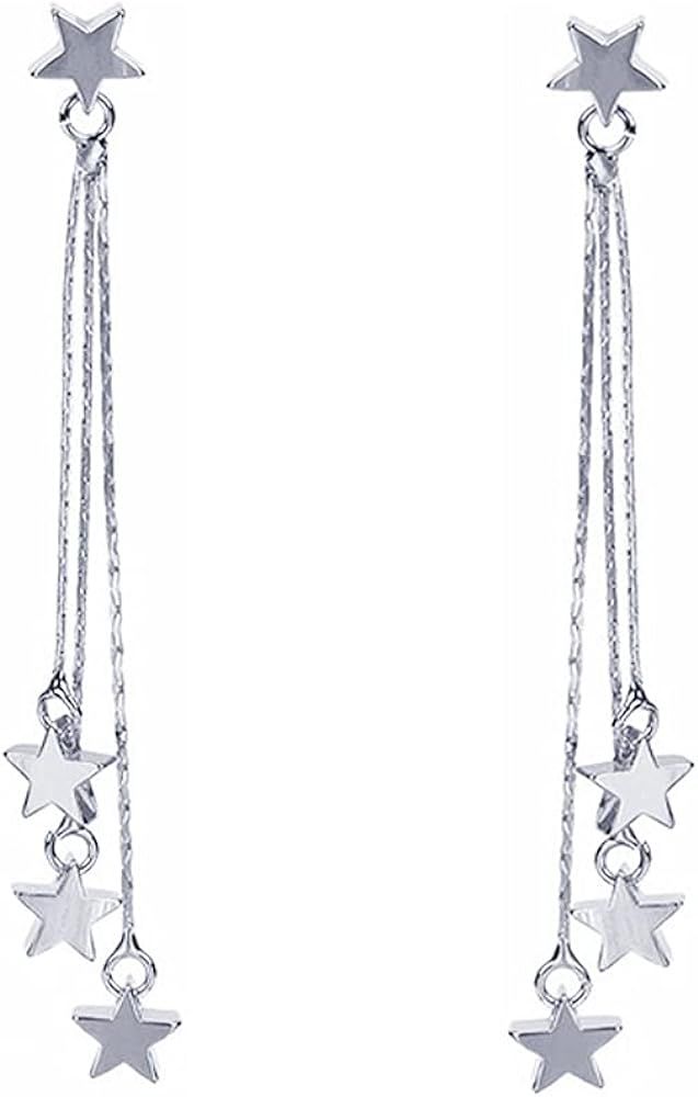 Meteor Star Pendant Earrings for Women Girls Jewelry Gold Silver Lucky Star Dangle Earrings Long ... | Amazon (US)