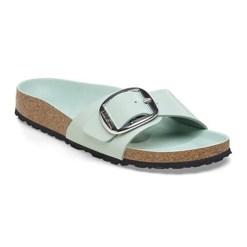 Madrid Big Buckle Natural Leather Patent High-Shine Surf Green | BIRKENSTOCK | Birkenstock CA