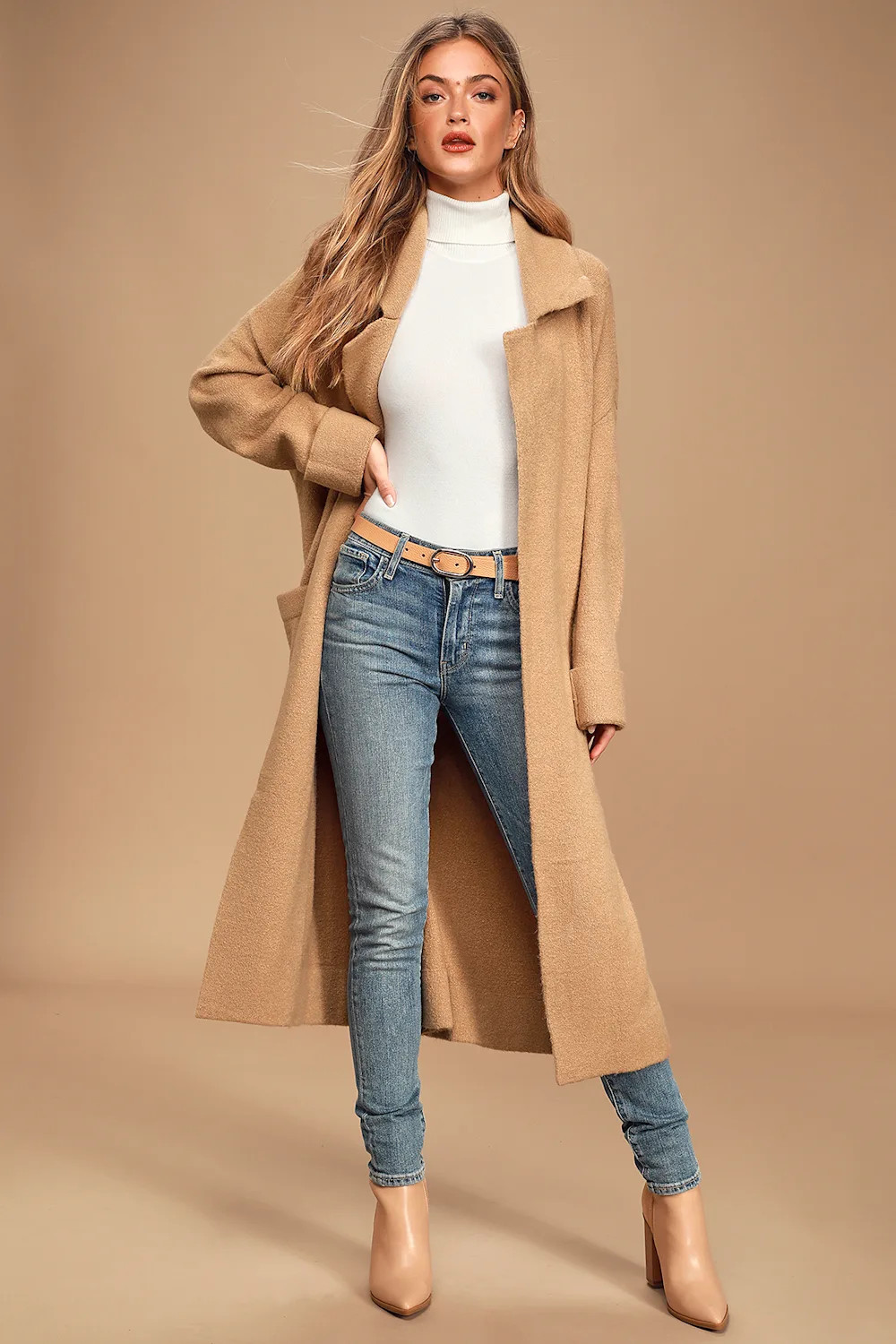 Staying Classy Tan Knit Coatigan | Lulus (US)