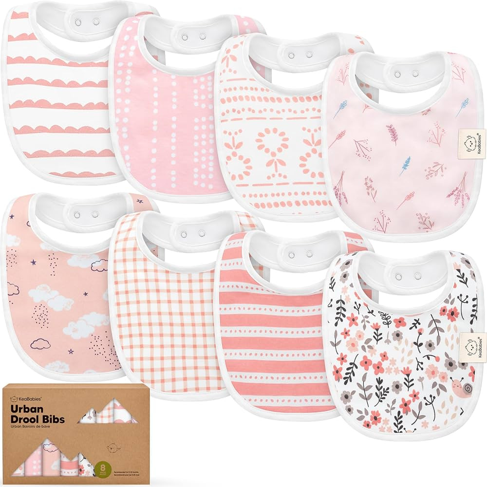 8-Pack Organic Baby Bibs for Boys, Girls - Soft Cotton Drooling and Teething Bibs for Baby Girl &... | Amazon (US)