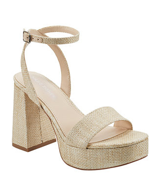 Marc Fisher Women's Sadel Block Heel Ankle Strap Dress Sandals - Macy's | Macy's