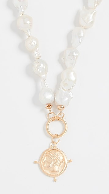 Baroque Freshwater Cultured Pearl Coin Necklace | Shopbop