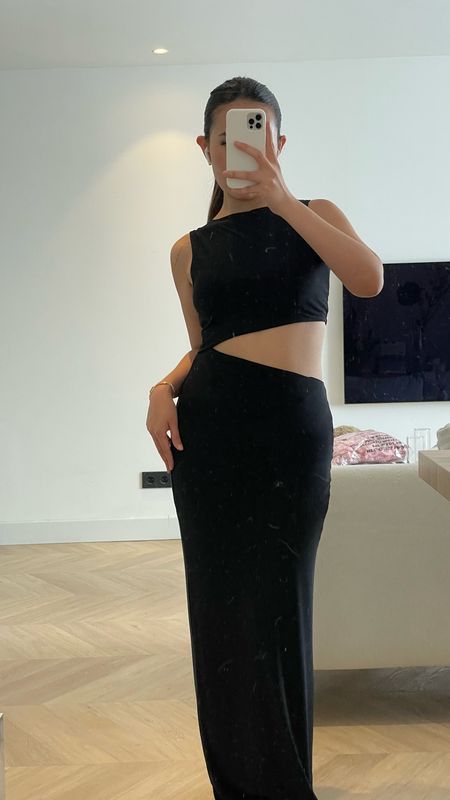 I love this cut out black maxi dress 🖤

I swear it looks better in person than it does on camera! However, I'm not too happy that it's 100% polyester as I feel like it won't age well, but I just love how it is for now. It's the perfect holiday outfit and for a night out.

outfit inspiration, summer outfit, ASOS design, satin maxi dress with chest cutout, Netherlands. 

#LTKstyletip #LTKeurope #LTKSeasonal