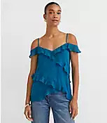 Ruffle Off The Shoulder Cami | LOFT