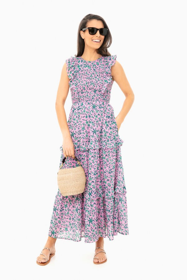Audrey Sprig Sachet Pink Iris Dress | Tuckernuck