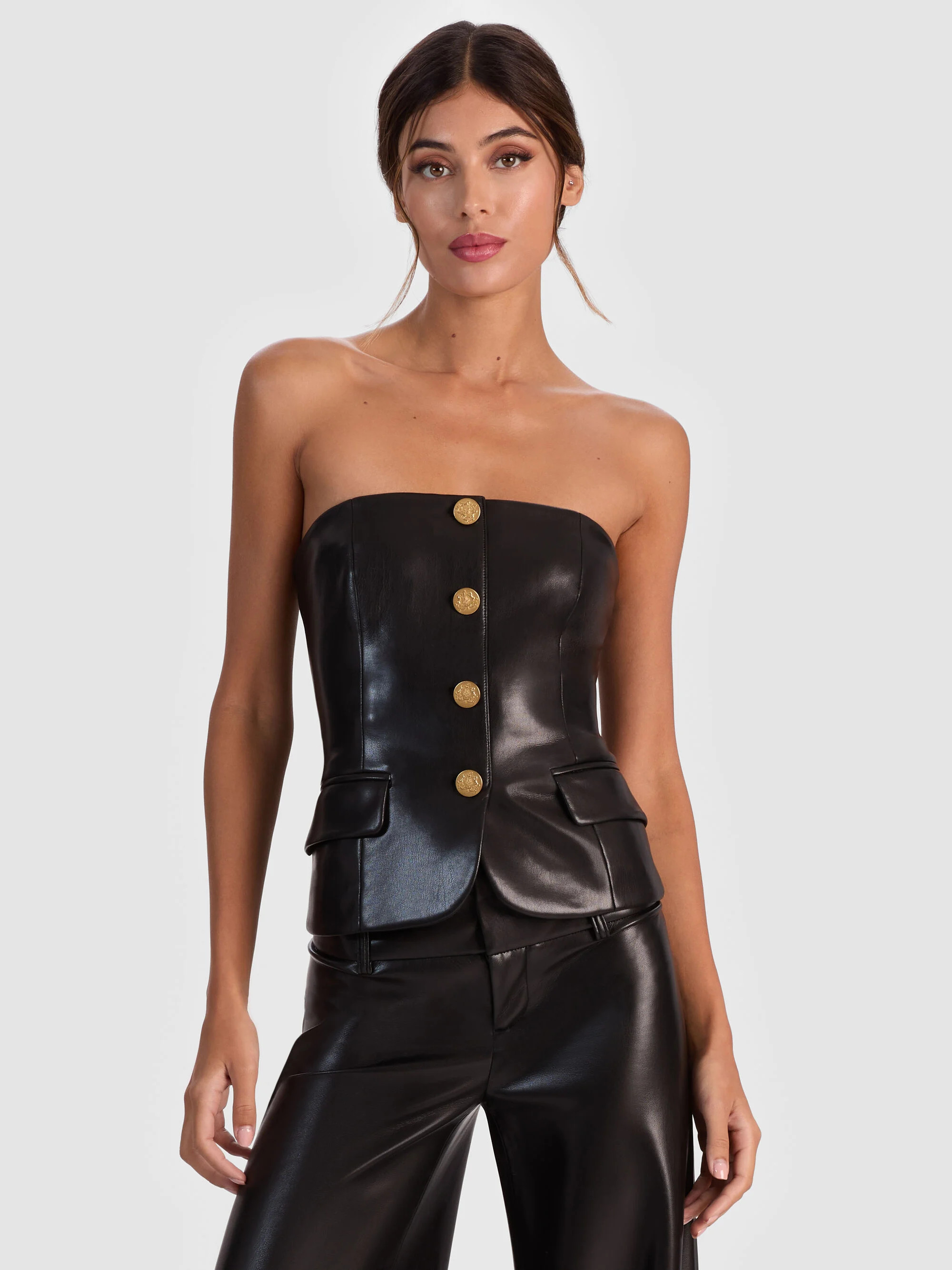 MADISON VEGAN BUSTIER TOP | Alice + Olivia