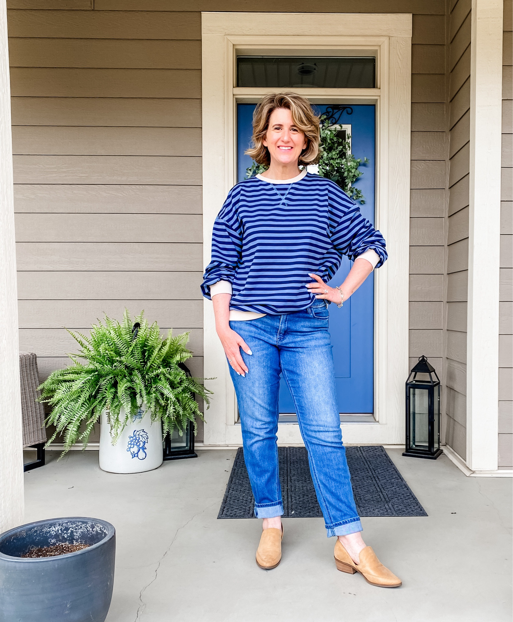 Perfect for a spring day! Im wearing a large top but could easily size down one. I do like the oversized look and feel! Comes in lots of colors. You will LOVE this one! 

#LTKSeasonal #LTKfindsunder50 #LTKstyletip