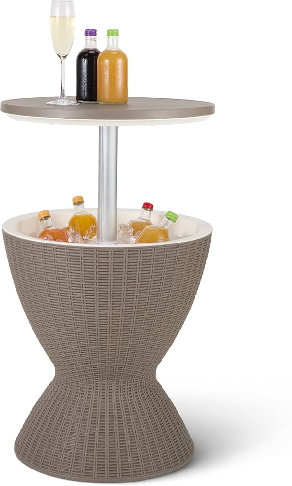 Amazon Basics - Patio Bar Table with 8 Gallon Cooler, Wicker Style | Amazon (US)