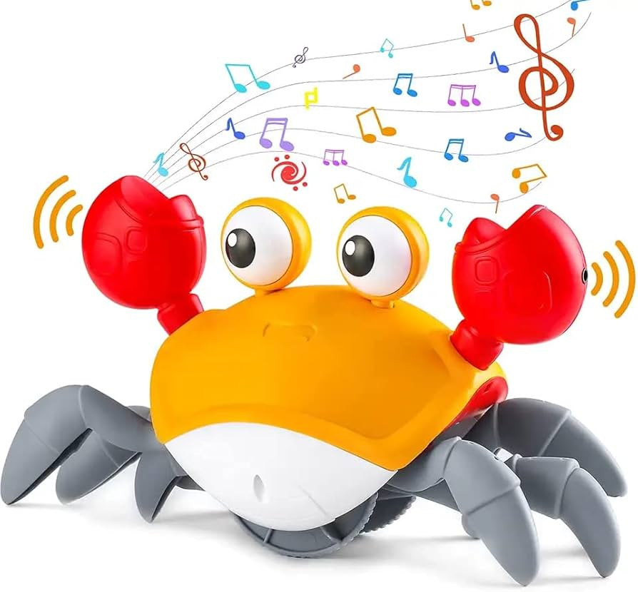 Crawling Crab Baby Toy Gifts, Infant Tummy Time Toys, Cute Dancing Walking Moving Babies Sensory ... | Amazon (US)