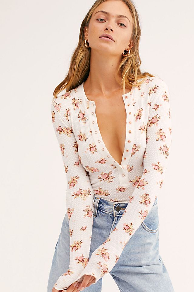 One Of The Girls Printed Henley | Free People (Global - UK&FR Excluded)