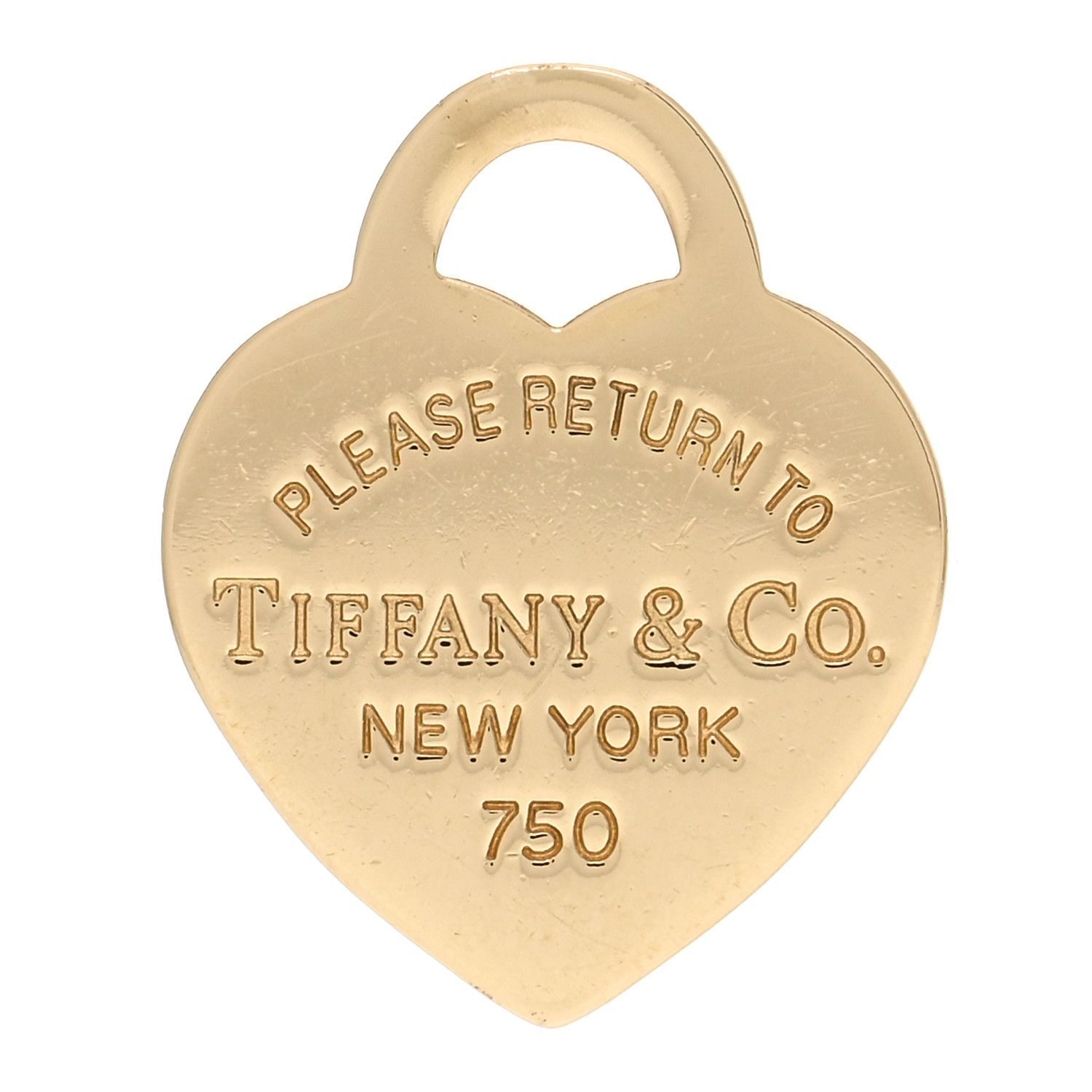 18K Yellow Gold Mini Return To Tiffany Heart Tag Charm | FASHIONPHILE (US)