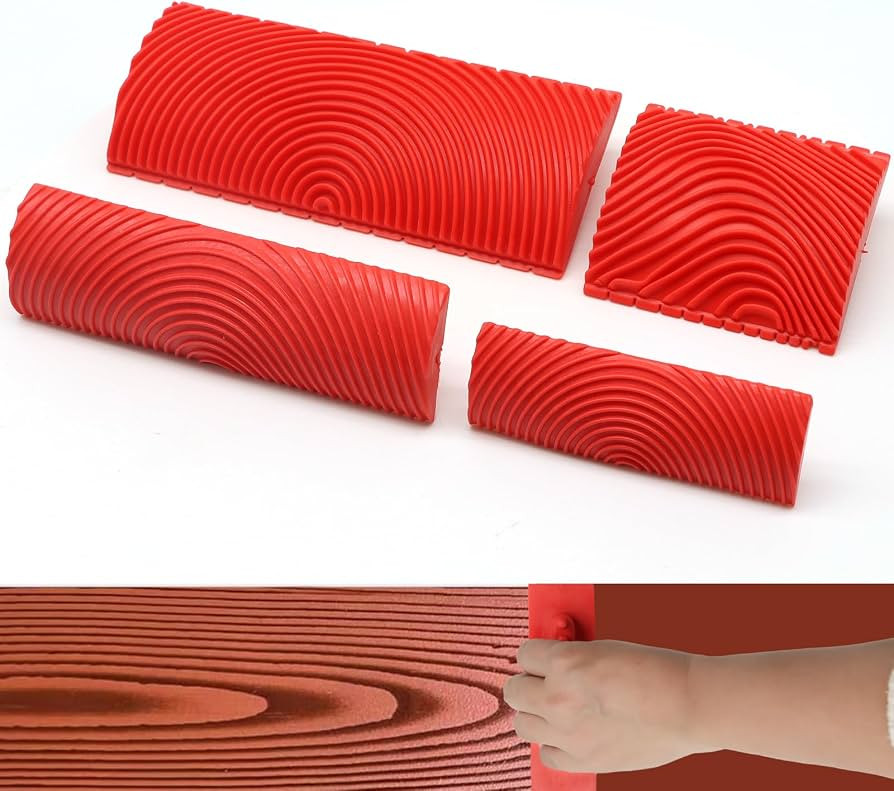Wood Graining Tool Wood Grain Paint Tool 4 Pieces | Amazon (US)