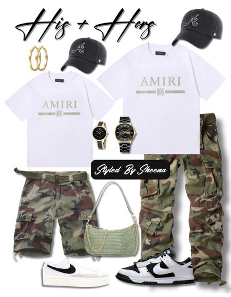 His and Hers Couple Outfit Inspo


spring outfits, summer outfits, date nights outfits, Camo shorts for women, men cargo pants, Nike sneakers, baseball hats, black watches, gold jewelry, Amiri Shirt, Amazon Outfits

#LTKitbag #LTKshoecrush #LTKstyletip