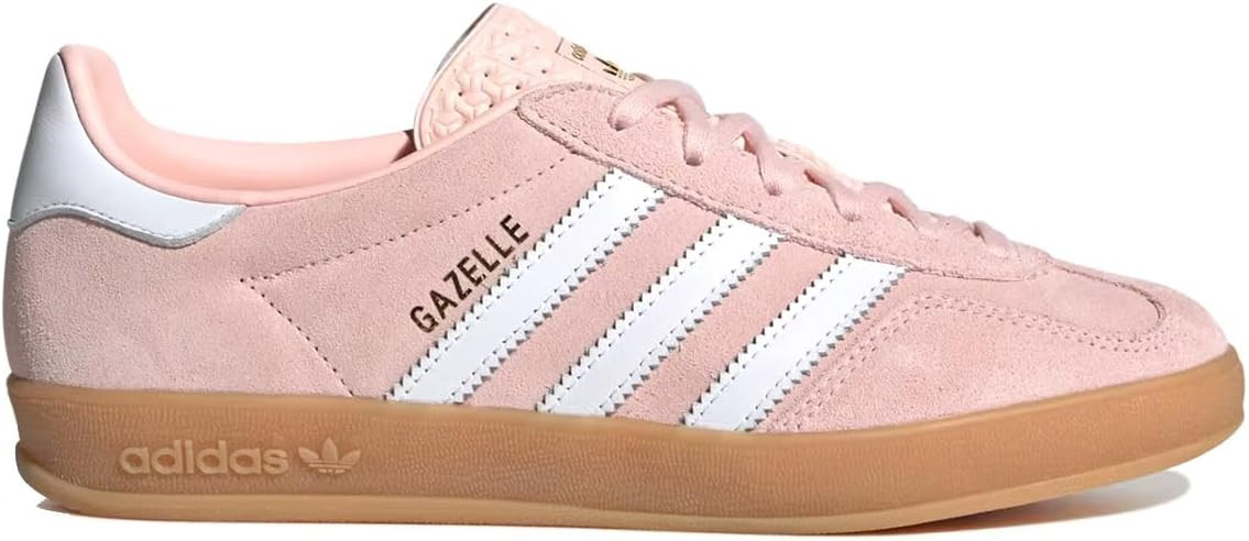 adidas Women's Sanpin/Ftwwht/Gum3 Gazelle Indoor W Sandy pinkFtwr White/Gum 3 6 US | Amazon (US)