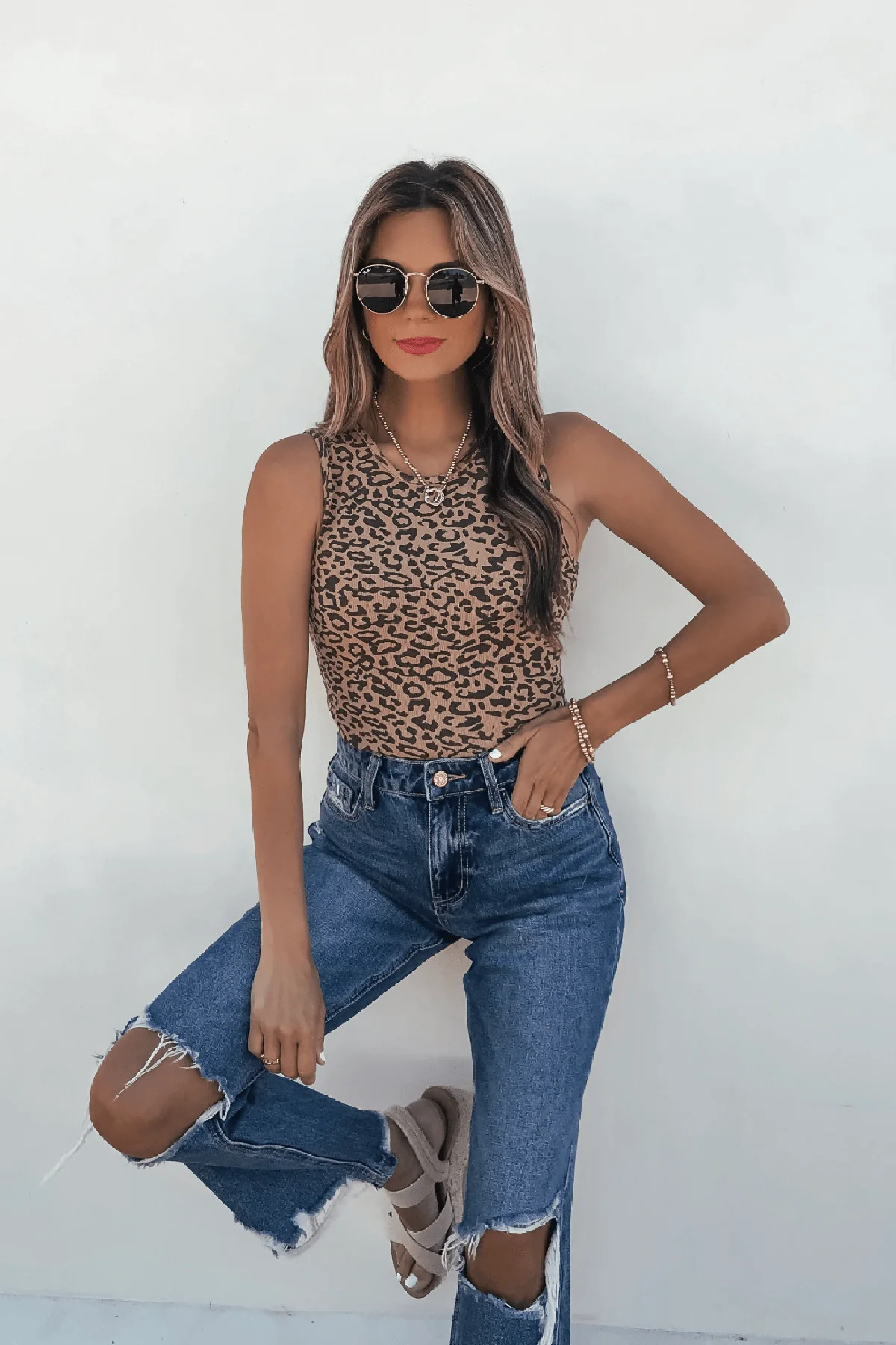 Zoey's Wild Side Tan Leopard Print Tank Top | Magnolia Boutique