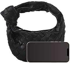 JYG Knoted Woven Handbag for Women Fashion Designer Ladies Hobo Bag Bucket Purse Faux Leather | Amazon (US)