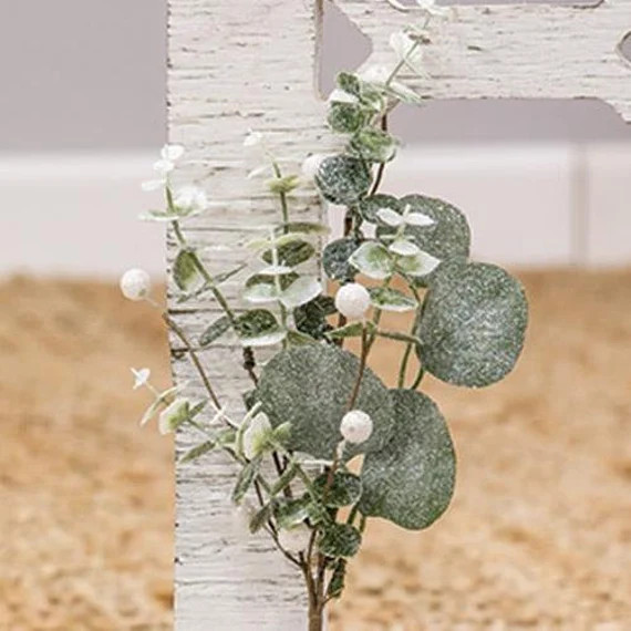 Glitter Frosted Eucalyptus Spray 16" | Etsy (US)