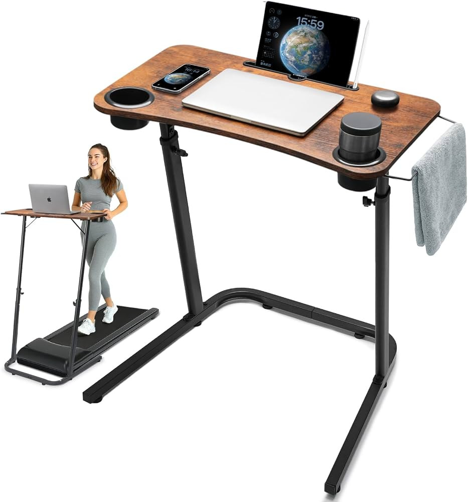 Treadmill Desk, Small Standing Desk for Walking Pad, 30-47 Inch Adjustable Height Walking Pad Sta... | Amazon (US)