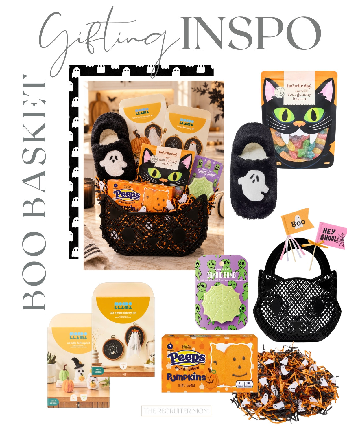 A boo basket for the crafty girlie! 👻🧶 Halloween needle felting + embroidery kits, cozy slippers, candy and the cutest cat basket.

#LTKmomlife #LTKSeasonal #LTKKids