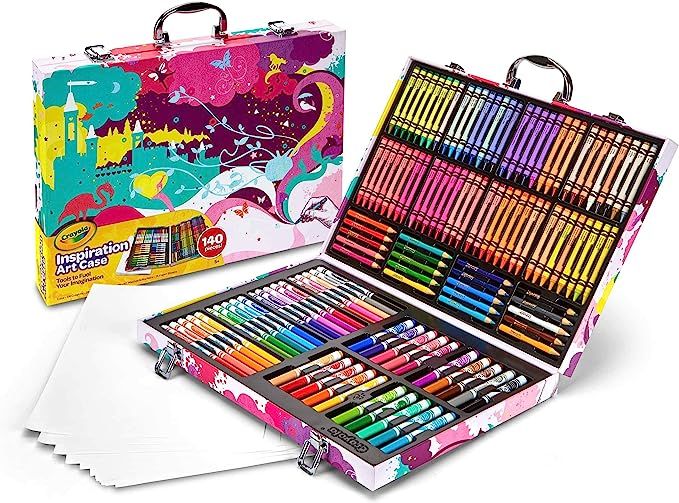 Crayola Inspiration Art Case in Pink, Gifts for Kids Age 5+, 140 Count | Amazon (US)