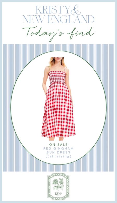 On sale only $62 ❤️ This red gingham dress comes in tall sizing too 

#LTKOver40 #LTKSaleAlert #LTKMidsize