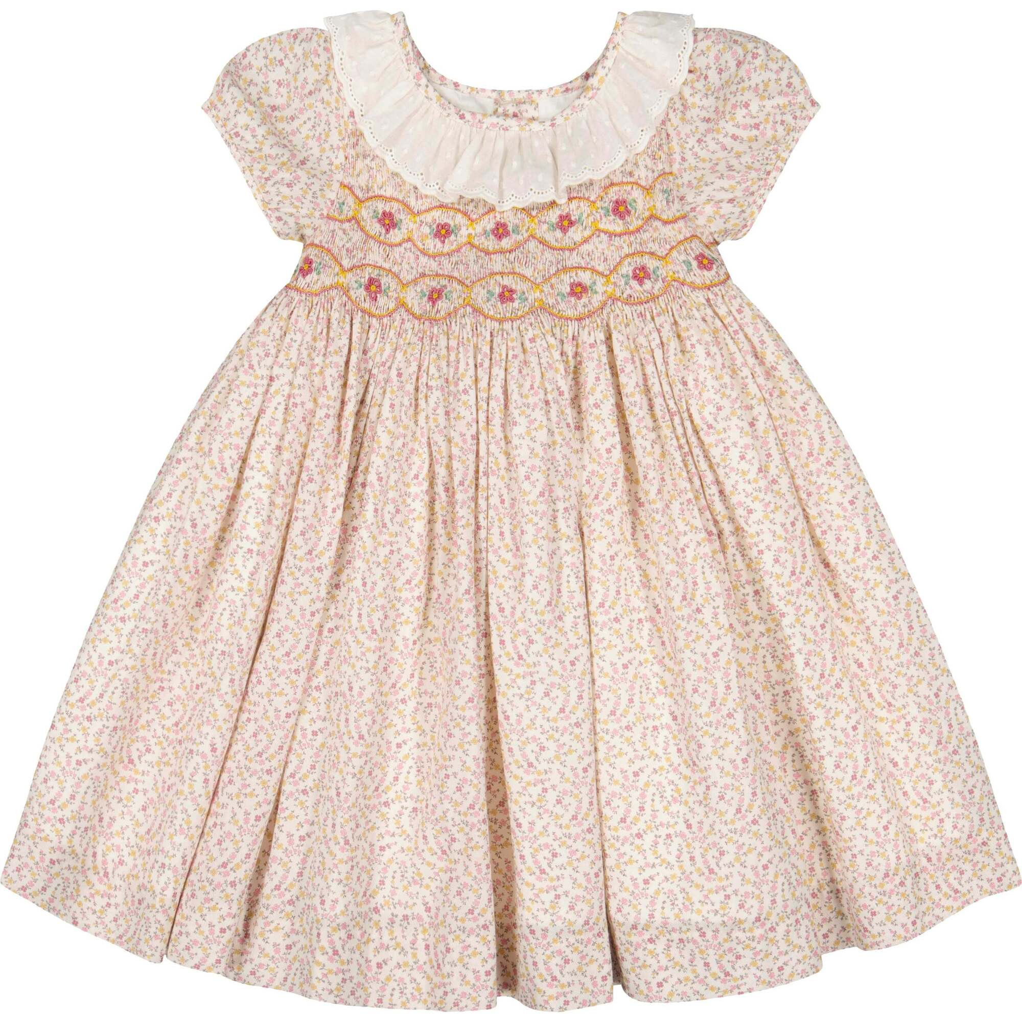 Isadora Short Sleeve Floral Smocked Dress | Maisonette