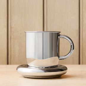 Emma Chamberlain Stainless Steel Mug & Button Saucer Set | West Elm (US)