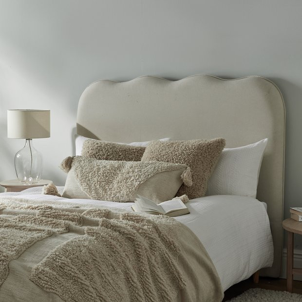 Buy Habitat Onda Linen Double Headboard - Natural | Headboards | Argos | argos.co.uk