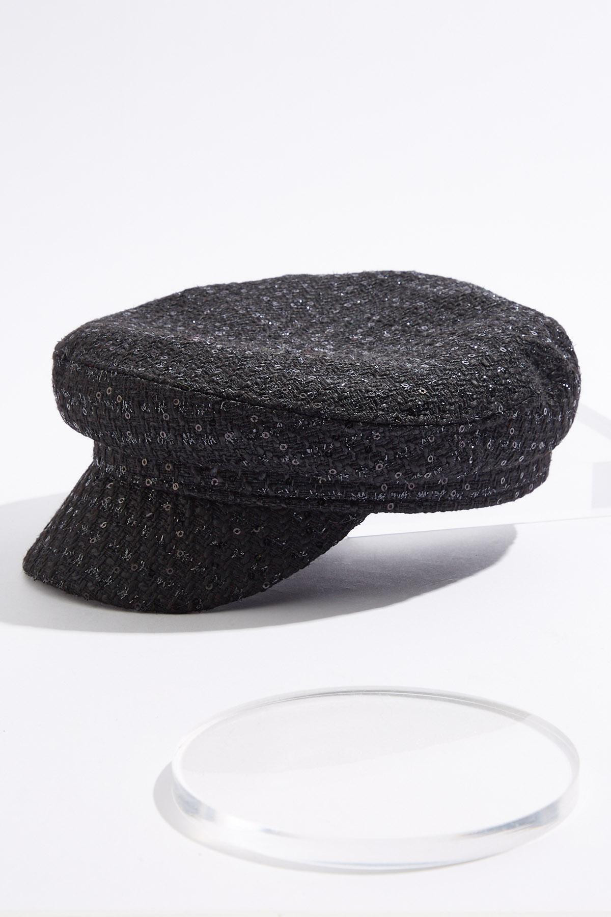 Tweed Sequin Cabbie Hat | Cato Fashions