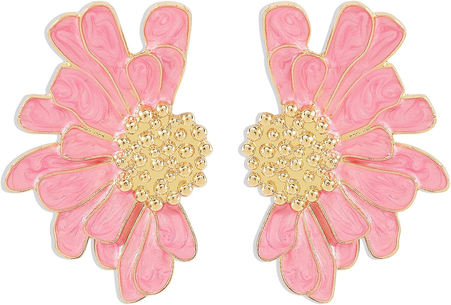 Bohemian Large Big Flower Dangle Drop Earrings Unique Charm Gold Tone Stud Earrings Vintage Chic ... | Amazon (US)