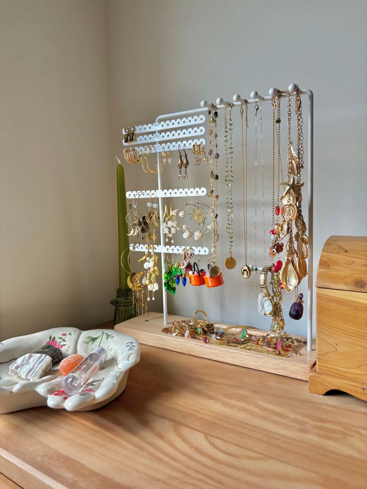 My jewelry stand that holds a bunch of earrings! I don’t think Amazon carries the exact one anymore because it’s about 5 years old but here are some similar ones! #jewlery 

#LTKSeasonal #LTKHome