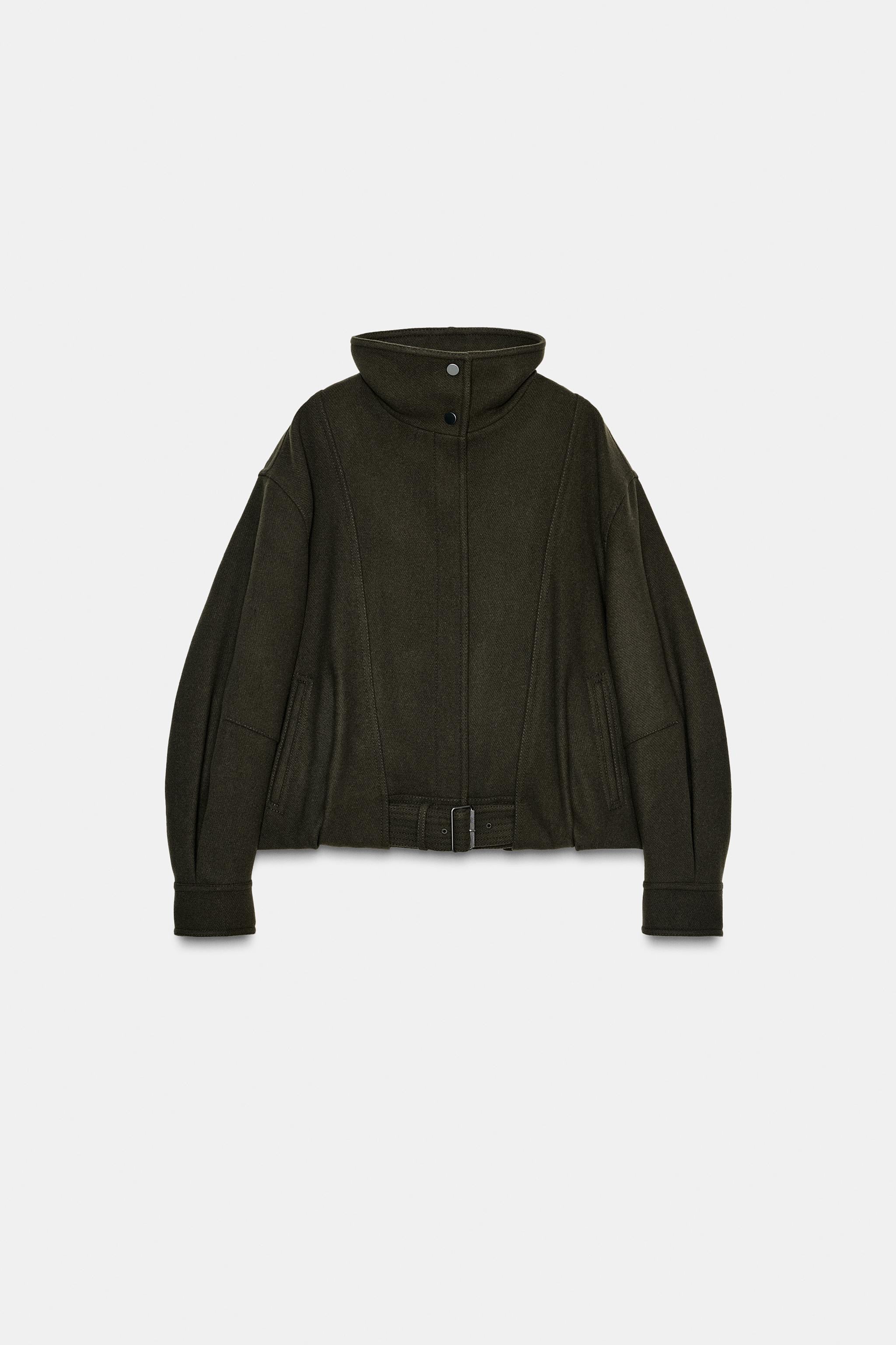 ZW COLLECTION MINIMAL WOOL BOMBER JACKET | Zara US