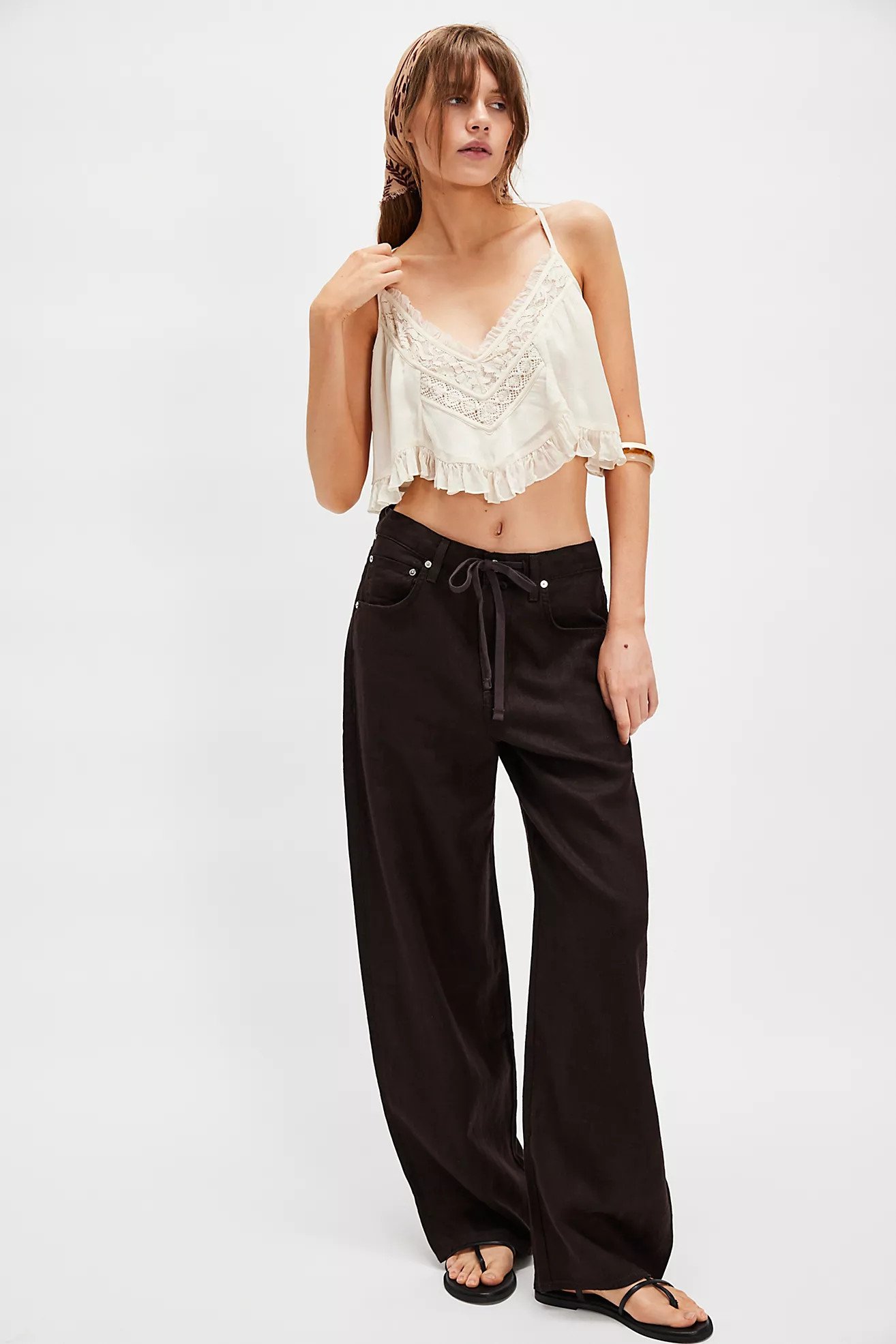 Citizens of Humanity Brynn Drawstring Linen Trousers | Free People (Global - UK&FR Excluded)