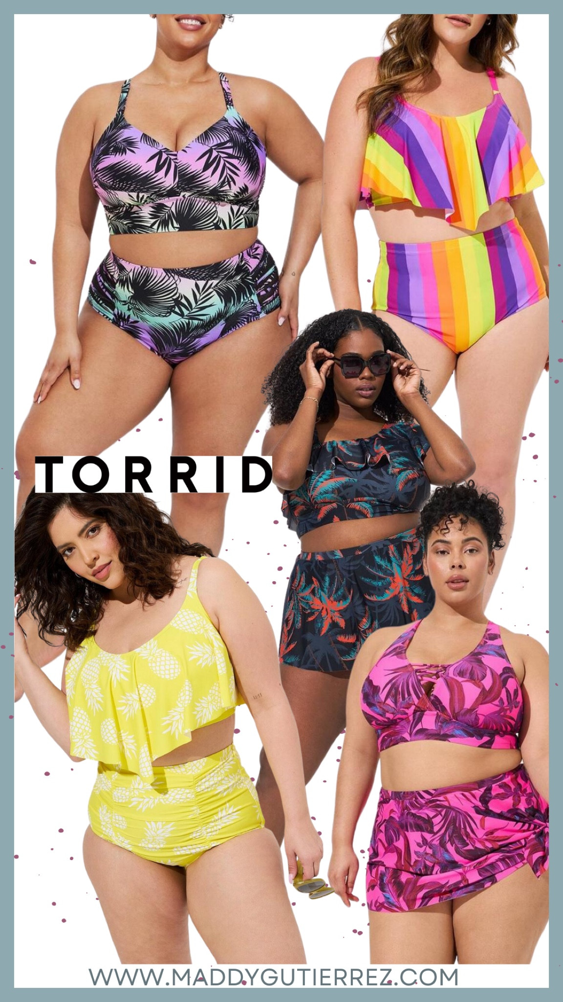 Torrid - Black Strappy Side Active Swim Crop Legging