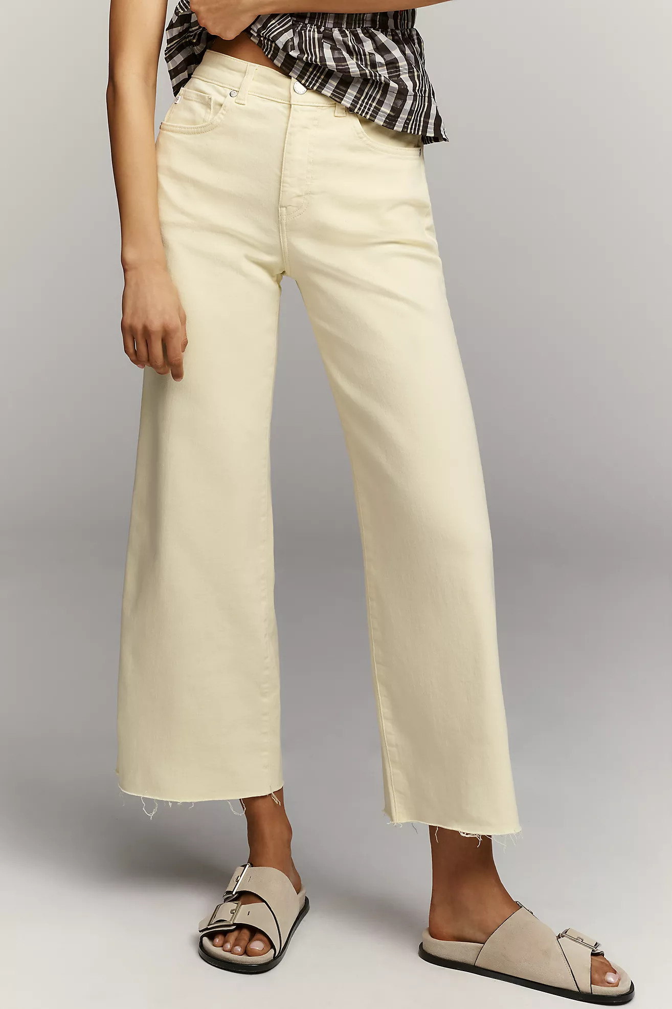 AG Saige High-Rise Crop Wide Leg Jeans | Anthropologie (US)