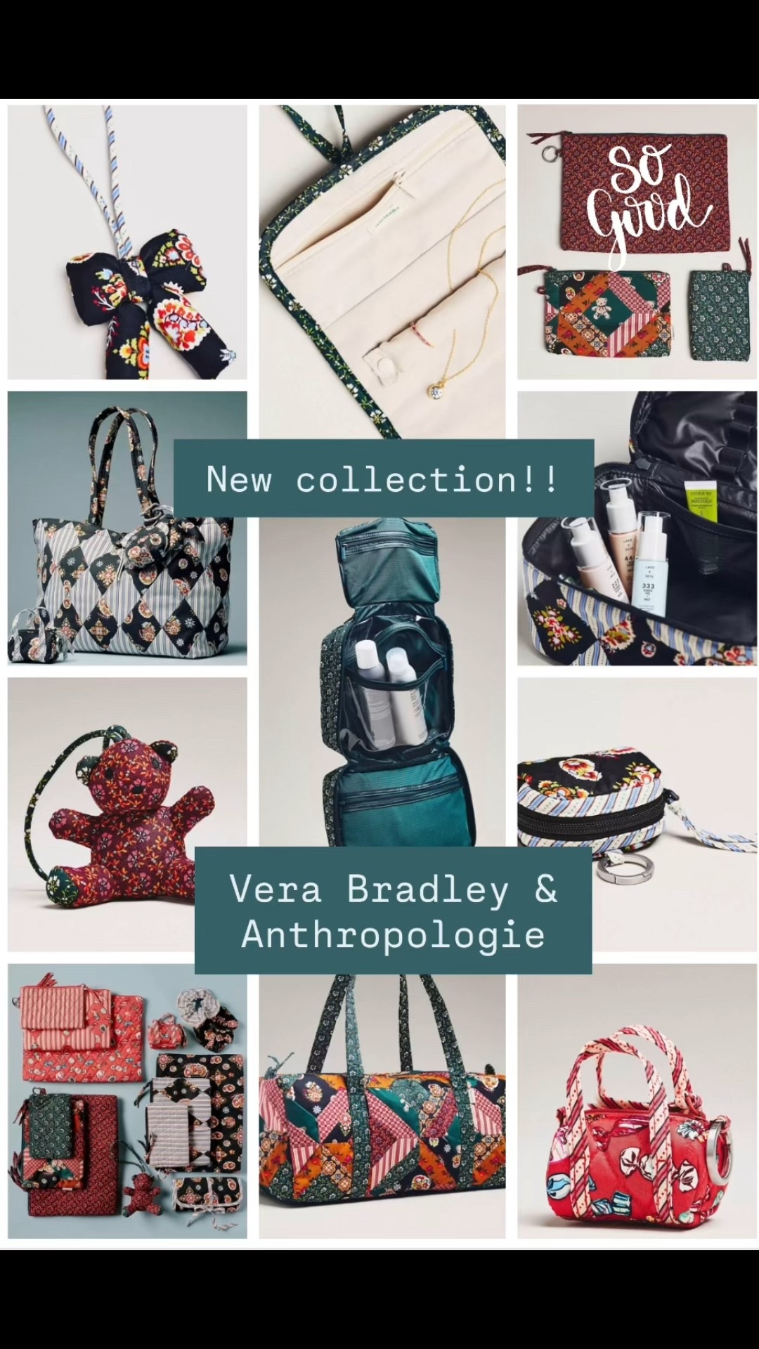 New collection. Vera Bradley at Anthropologie. Quilted bags. Travel bags. 
New at Anthropologie. Limited edition. 

#LTKOver40 #LTKSeasonal #LTKTravel