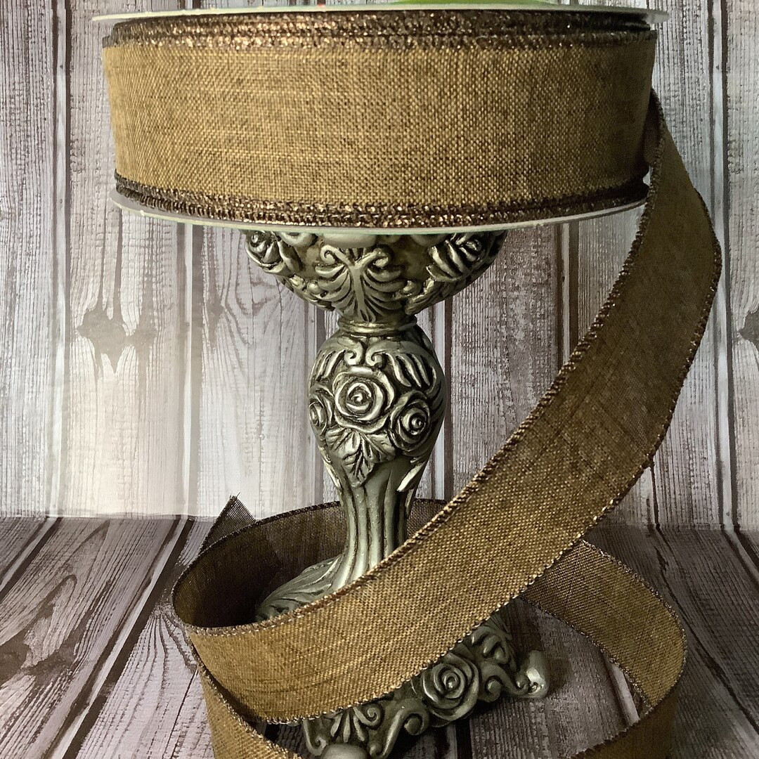 1.5"x 5 Yards Dark Brown Ribbon - Wired Ribbon - Halloween Ribbon - Fall Ribbon - Chocolate Ribbo... | Etsy (US)